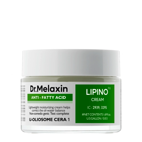 Dr.Melaxin - Lipino Cream - Viegls Mitrinošs Krēms Ādai ar Akni - 50ml