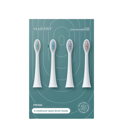 Be Lucent - Prism Toothbrush Heads - Maiņas Uzgaļi Zobu Birstei - Multicolor - 4gab