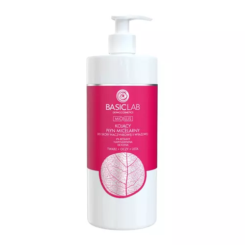 BasicLab - Micellis - Nomierinošs Micerālais Ūdens Jūtīgai Ādai un ar Redzamiem Asinsvadiem - 500ml