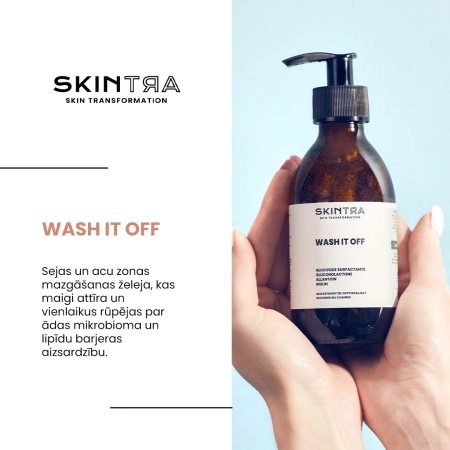 SkinTra - Wash It Off - Glikozīda Sejas Mazgāšanas Želeja - 200ml