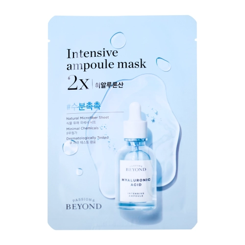 BEYOND - Intensive Ampoule Mask 2X - Hyaluronic Acid - Mitrinoša Auduma Sejas Maska - 1gab./25ml