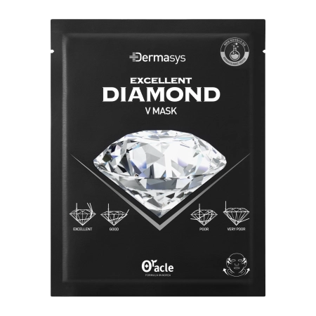 Dr.Oracle - DERMASYS Diamond V Mask - Liftinga Auduma Maska Sejai un Zodam ar Dimanta Putekļiem - 1gab/35g