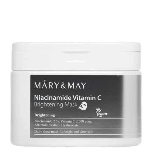Mary&May - Niacinamide Vitamin C Brightening Mask - Izgaismojošu Sejas Masku Komplekts - 30 gab.