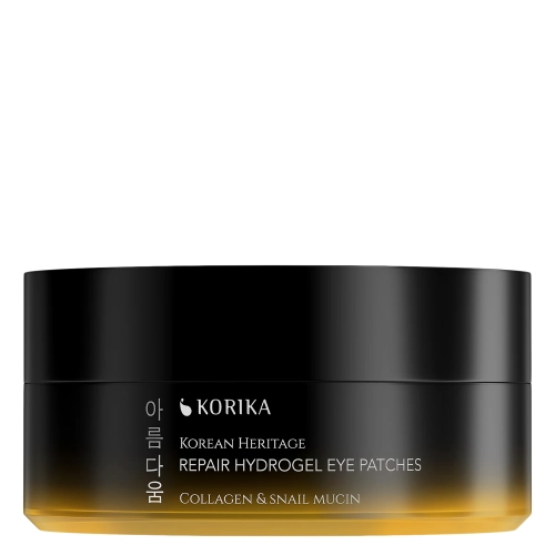 KORIKA - Korean Heritage Collagen & Snail Mucin Repair Hydrogel Eye Patches - Atjaunojošie Patči Ādai Zem Acīm ar Kolagēnu un Gliemežu Mucīnu - 60gab