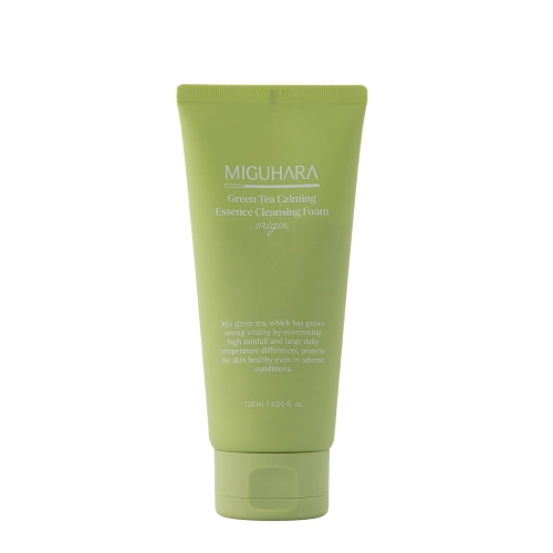 Miguhara - Green Tea Calming Essence Cleansing Foam Origin - Nomierinošas Putas ar Zaļo Tēju - 120ml