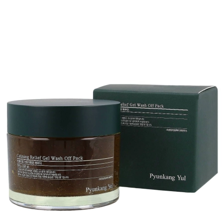 Pyunkang Yul - Calming Relief Gel Wash Off Pack - Nomierinoša Želejas Maska Sejai - 100g