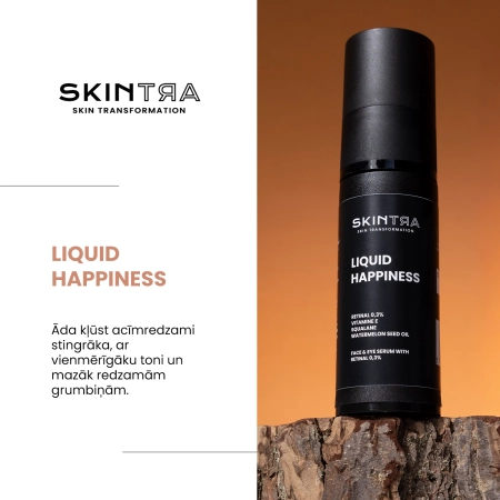 SkinTra - Liquid Happiness - Sejas un Acu Zonas Serums ar 0,3% Retinālu - 30ml