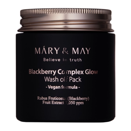 Mary&May - Vegan Blackberry Complex Glow Wash off Pack - Izgaismojoša Māla Maska - 125g
