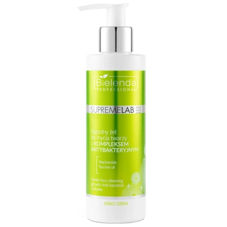Bielenda Professional - Supremelab - Sebio Derm - Gentle Face-Cleansing Gel with Anti-Bacterial Complex - Maigs Sejas Mazgāšanas Gels ar Antibakteriālu Kompleksu - 190g