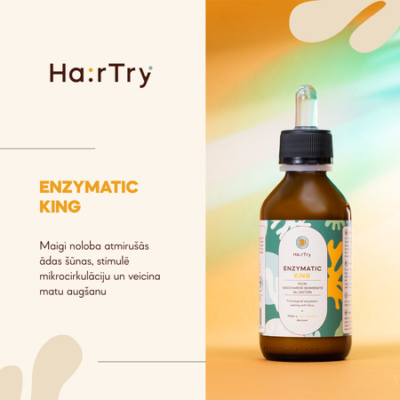 HairTry - Enzymatic King - Enzīmu Triholoģiskais Pīlings ar Ficīnu - 100ml