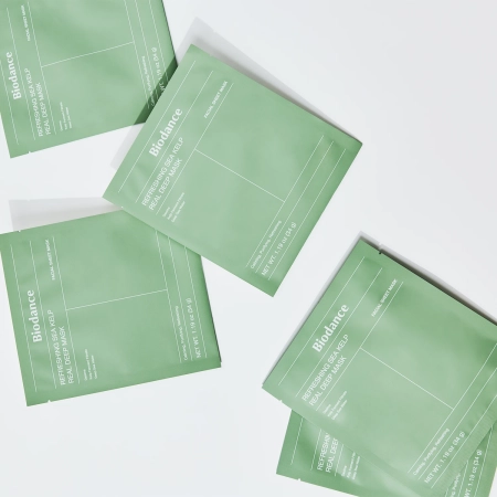 Biodance - Refreshing Sea Kelp Real Deep Mask - Nomierinoši-Mitrinoša Sejas Maska - 1 gab./34g