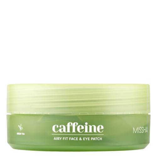 Missha - Airy Fit Caffeine Depuffing Face & Eye Patch - Pretpietūkuma Hidrogēla Patči ar Kofeīnu - 60gab.