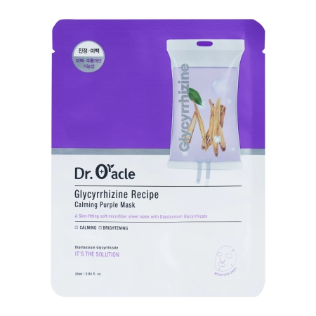 Dr.Oracle - Glycyrrhizine Recipe Calming Purple Mask - Nomierinoša Auduma Maska Sejai - 1gab/22ml