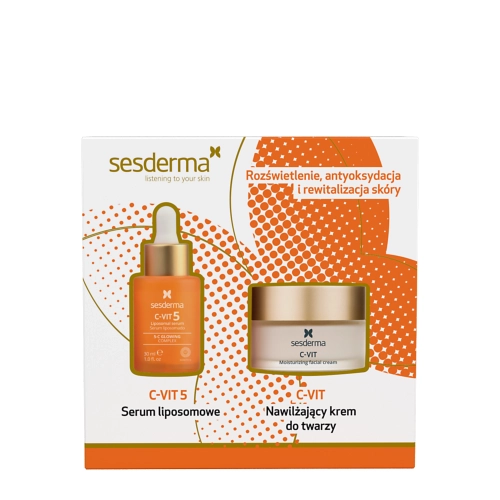 sesderma - C-VIT Set - Izgaismojošas Kosmētikas Komplekts - Serums + Krēms - 50ml+30ml