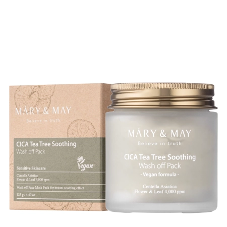 Mary&May - CICA Tea Tree Soothing Wash off Pack - Māla maska - 125g
