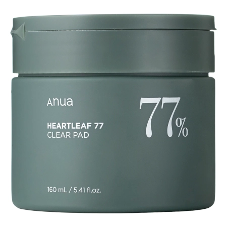 Anua - Heartleaf 77% Clear Pad - Nomierinoši Spilventiņi ar Houtūnijas Ekstraktu - 70 gab.