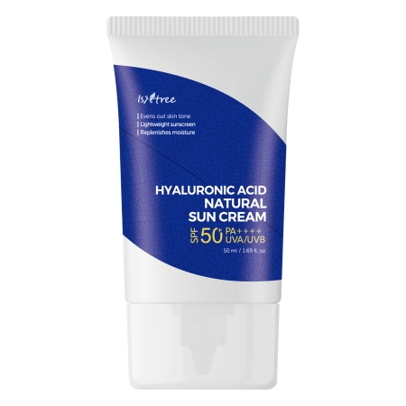 Isntree - Hyaluronic Acid Natural Sun Cream SPF50+/PA++++ - Krēms ar Minerālajiem Aizsargfiltriem - 50ml