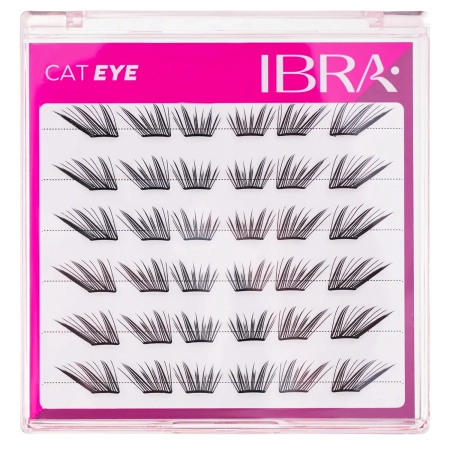 Ibra Makeup - Pašlīmējoši Skropstu Pušķīši - Cat Eye - 3mm