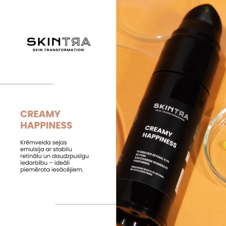 SkinTra - Creamy Happiness - Emulsija ar 0,1% Retinālu Ciklodekstrīnos - 30ml