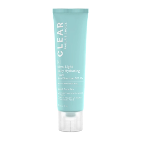 Paula's Choice - Clear - Ultra-Light Daily Hydrating Fluid SPF30+ - Mitrinoša Saules Aizsargemulsija - 60ml