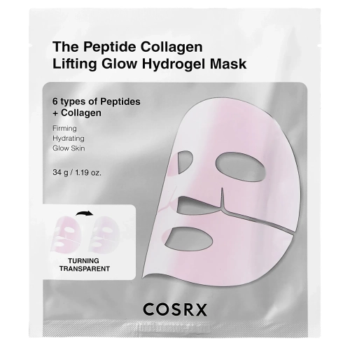COSRX - Peptide Collagen Glow Hydrogel Mask - Hidrogēla Maska ar Peptīdiem un Kolagēnu - 34g