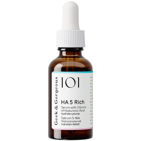 Geek & Gorgeous - HA 5 Rich - Serums ar 5 Hialuronskābes Formām Sausai un Dehidrētai Ādai - 30ml