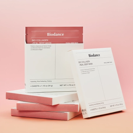 Biodance - Bio-Collagen Real Deep Mask Set - Nostiprinošu Kolagēna Sejas Masku Komplekts - 4gab./34g
