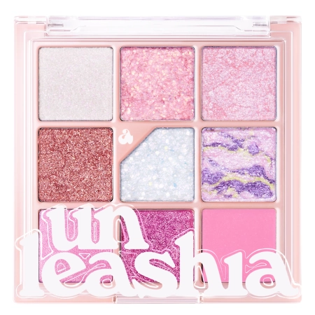 Unleashia - Glitterpedia Eye Palette - Vegāniska Acu Ēnu Palete - 9 All Of Pink Glitter - 6,6g