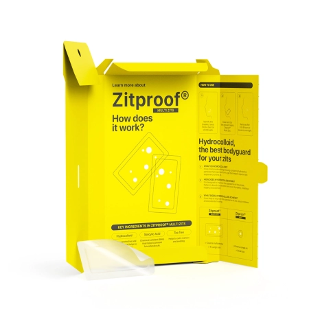 Acnemy - Zitproof Multizits - XL Hydrocolloid Patches - Hidrokoloīdie XL Plāksteri Vaigiem, Zodam, Pierei - 10gab.
