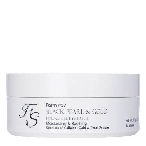Farmstay - Black Pearl & Gold Hydrogel Eye Patch - Hidrogelas Plāksteri Ādai Zem Acīm Ar Zelta Un Melnās Pērles Ekstraktu - 60 Gab