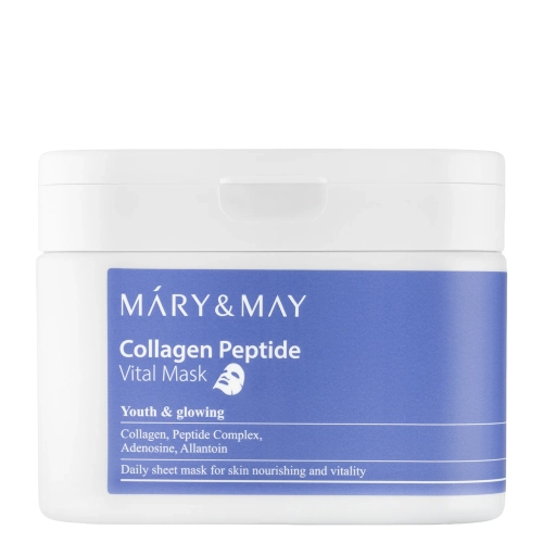 Mary&May - Collagen Peptide Vital Mask - Nostiprinošu Auduma Masku Komplekts - 30gab