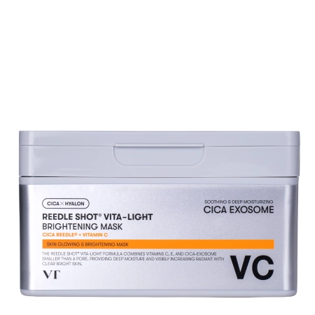 VT Cosmetics - Reedle Shot Vita-Light Brightening Mask - Izgaismojošas Auduma Maskas - 320g/30gab