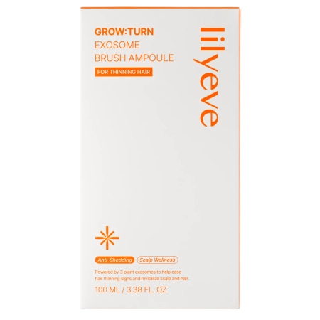 lilyeve - Grow:Turn Exosome Brush Ampoule - Stiprinoša Ampula Matiem un Galvas Ādai - 100ml