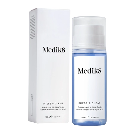 Medik8 - Press&Clear Exfoliating 2% BHA Toner - Nolobošs Toniks ar Salicilskābi - 150ml