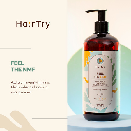 HairTry - Feel The NMF - Mitrinošs Šampūns - 500ml