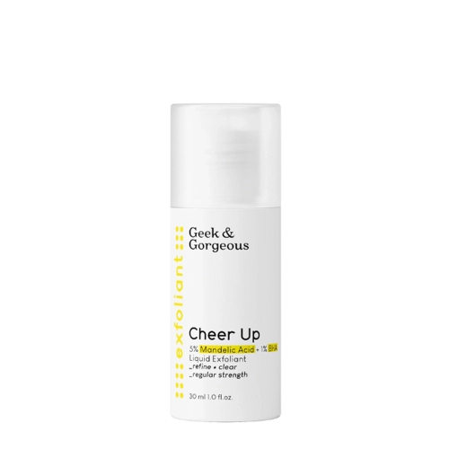 Geek & Gorgeous - Cheer Up - Vidējs Eksfoliants Kombinētai un Ādai ar Akne ar 6% Mandeļskābēm un BHA - 30ml