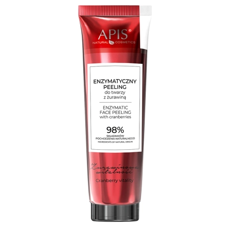 Apis - Enzymatic Face Scrub - Enzīmu Sejas Pīlings ar Dzērvenēm - 100ml