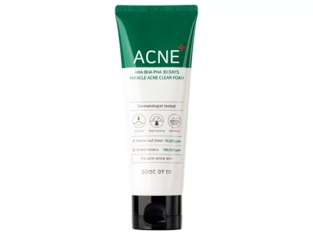 Some By Mi - AHA BHA PHA 30 Days Miracle Acne Clear Foam - Maigas Attīrošas Putas ar Skābēm - 100ml