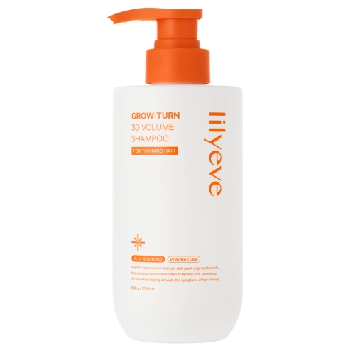 lilyeve - Grow Turn 3D Volume Shampoo - Stiprinošs Šampūns Matiem un Galvas ādai - 500g