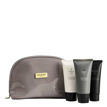 Hadat - Hydro Hair Growth Set - Matu Augšanas Komplekts - Kosmētikas Somiņa - 70ml+70ml+70ml