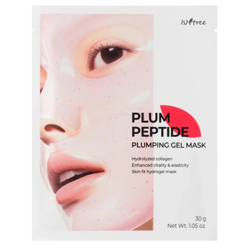 Isntree – Plum Peptide Plumping Gel Mask – Nostiprinoša un Izlīdzinoša Hidrogēla Maska – 30g