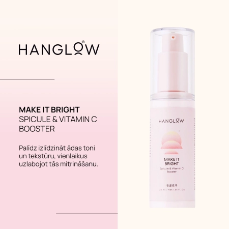 HanGlow - Make It Bright - Spicule & Vitamin C Booster - Izgaismojošs Serums ar Mikroadatām un C Vitamīnu - 30 ml