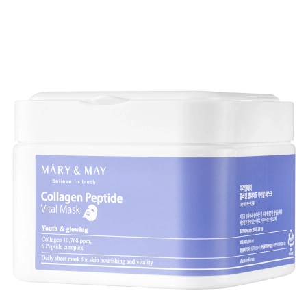 Mary&May - Collagen Peptide Vital Mask - Nostiprinošu Auduma Masku Komplekts - 30gab