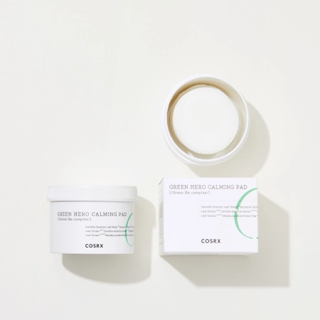 COSRX - One Step Green Hero Calming Pad - Nomierinoši sejas spilventiņi - 70gab