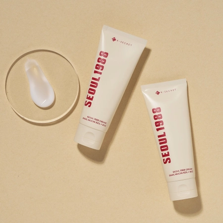 K-SECRET -  SEOUL 1988 Cream : Snail Mucin 93% + Rice - Nomierinošs Sejas Krēms ar Gliemežu Gļotu Filtrātu un Rīsiem - 100ml