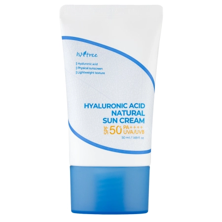 Isntree - Hyaluronic Acid Natural Sun Cream SPF50+/PA++++ - Krēms ar Minerālajiem Aizsargfiltriem - 50ml