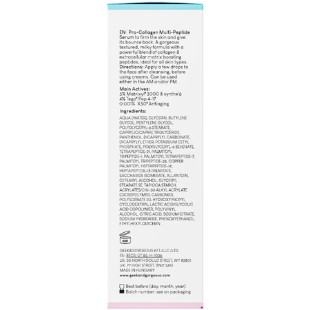 Geek & Gorgeous - Power Peptides - Stimulējošs Serums ar Peptīdiem - 30ml
