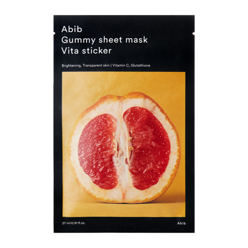 Abib - Gummy Sheet Mask Vita Sticker - Izgaismojoša Auduma Maska - 27ml