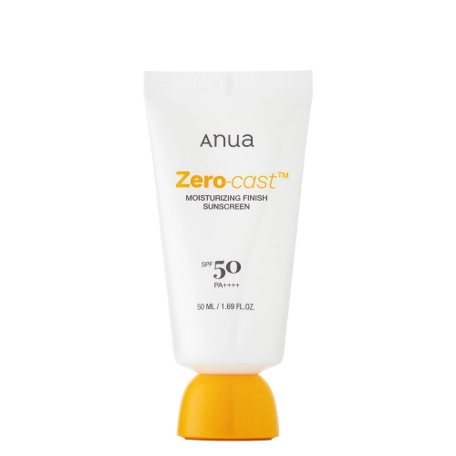 Anua - Zero-Cast Moisturizing Finish Sunscreen SPF50 PA++++ - Mitrinošs Saules Aizsargkrēms Bez Baltās Kārtiņas - 50ml