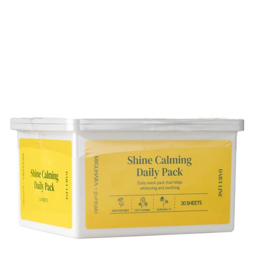 Miguhara - Shine Calming Daily Pack - Izgaismojošo Masku Komplekts - 30 gab/350g